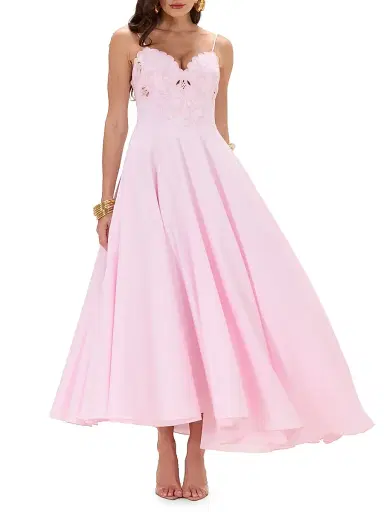 PatBo Women's Lotus Embroidered Maxi Dress - Light Pink - Size 8 | Thumbnail 2 PatBo Women's Lotus Embroidered Maxi Dress - Light Pink - Size 8 | Thumbnail 2