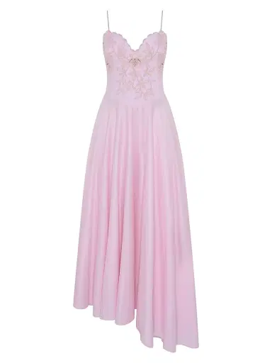 PatBo Women's Lotus Embroidered Maxi Dress - Light Pink - Size 8 | Thumbnail 1 PatBo Women's Lotus Embroidered Maxi Dress - Light Pink - Size 8 | Thumbnail 1