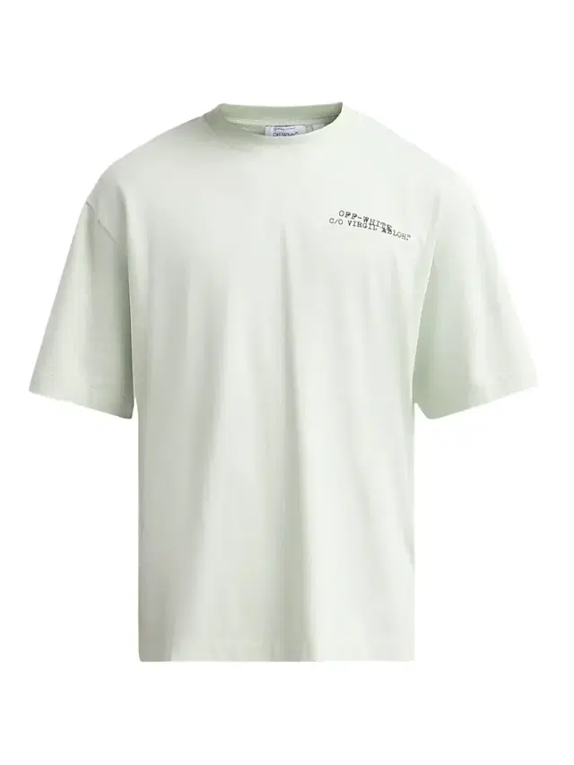 Off-White Men's Logo Cotton Crewneck T-Shirt - Mint