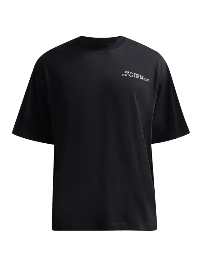 Off-White Men's Type Arrow Skate Logo Graphic Cotton T-Shirt - Black