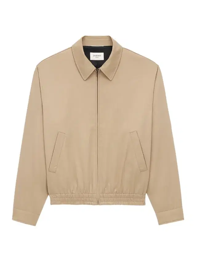 Men's Short Jacket in Cotton Serge - Beige Coquille