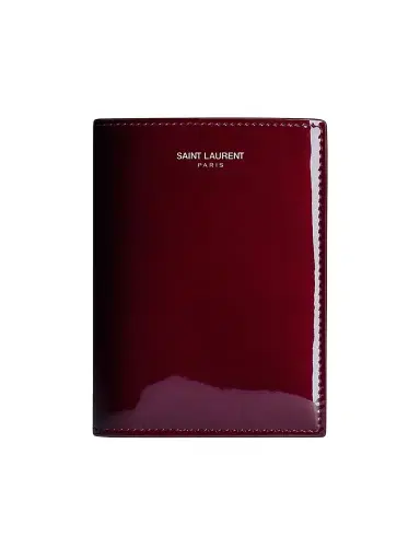 Saint Laurent Men's Credit Card Wallet in Patent Leather | Thumbnail 1