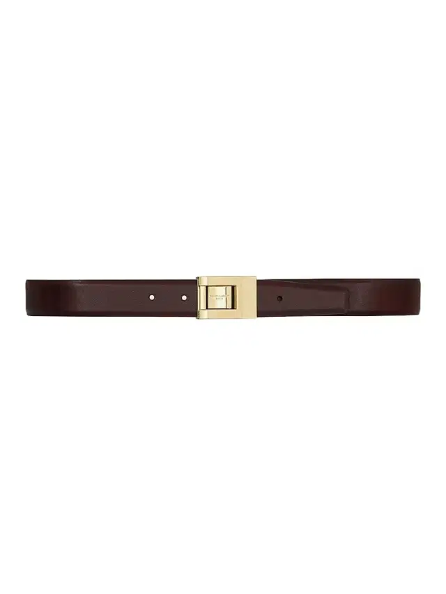 Saint Laurent Women's La 76 Belt in Smooth Leather - Rouge Cabernet