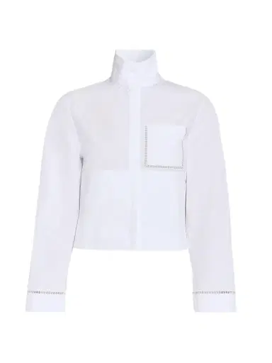 Alaïa Women's Ladder Stitch Poplin Cotton Shirt | Thumbnail 1 Alaïa Women's Ladder Stitch Poplin Cotton Shirt | Thumbnail 1