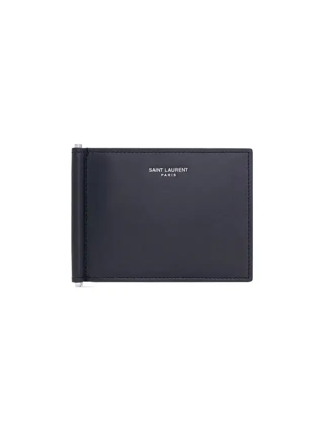 Saint Laurent Men's Bill Clip Wallet in Smooth Leather - Midnight Blue