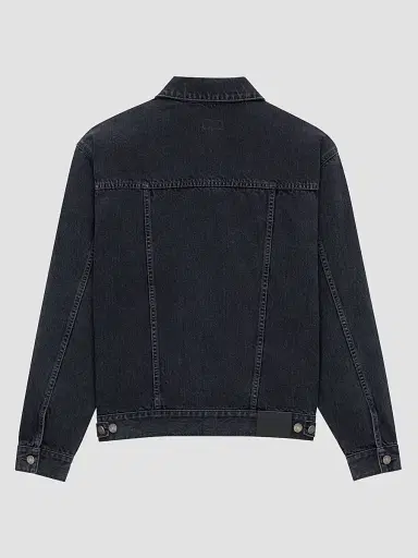 Saint Laurent Men's Trucker Jacket in French Denim - French Black | Thumbnail 2