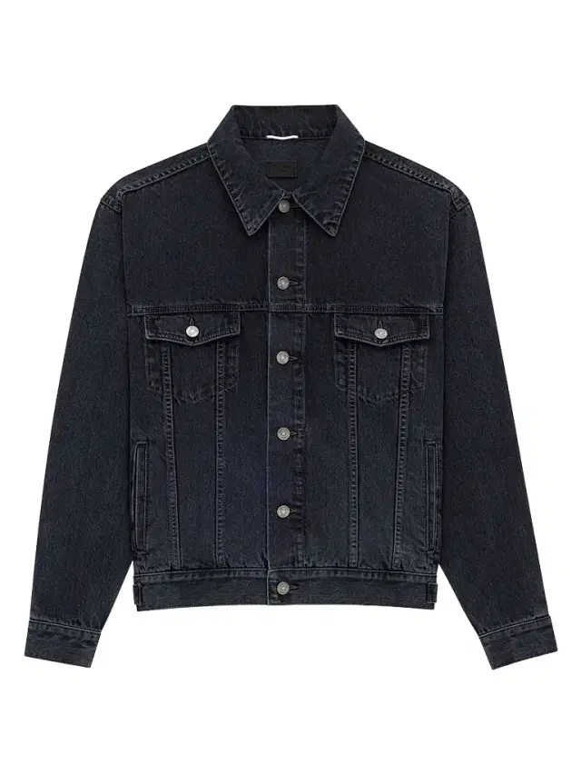 Saint Laurent Men's Trucker Jacket in French Denim - French Black
