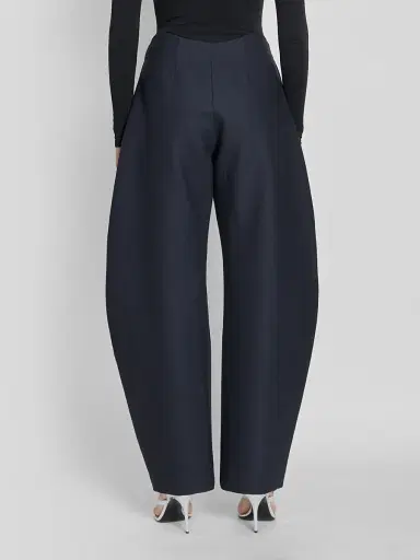 Alaïa Women's Wool Crepe Rounded-Leg Pants | Thumbnail 3 Alaïa Women's Wool Crepe Rounded-Leg Pants | Thumbnail 3