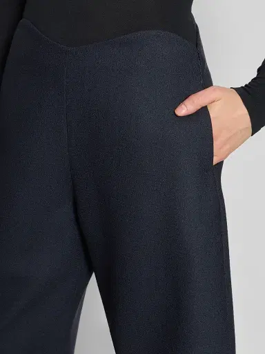Alaïa Women's Wool Crepe Rounded-Leg Pants | Thumbnail 5 Alaïa Women's Wool Crepe Rounded-Leg Pants | Thumbnail 5