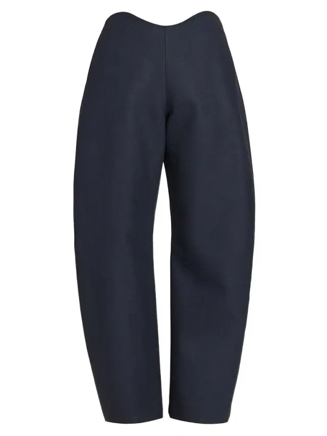 ALAIA Women's Wool Crepe Rounded-Leg Pants - Anthracite