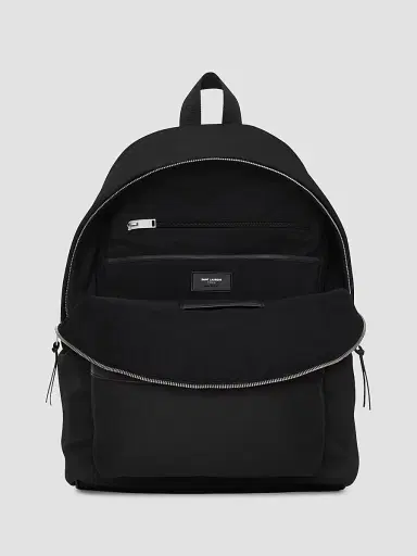 Saint Laurent Men's City Backpack in Canvas, Nylon and Leather | Thumbnail 3 Saint Laurent Men's City Backpack in Canvas, Nylon and Leather | Thumbnail 3