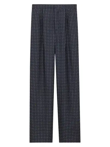 Saint Laurent Men's Pants in Square Silk - Marine | Thumbnail 1