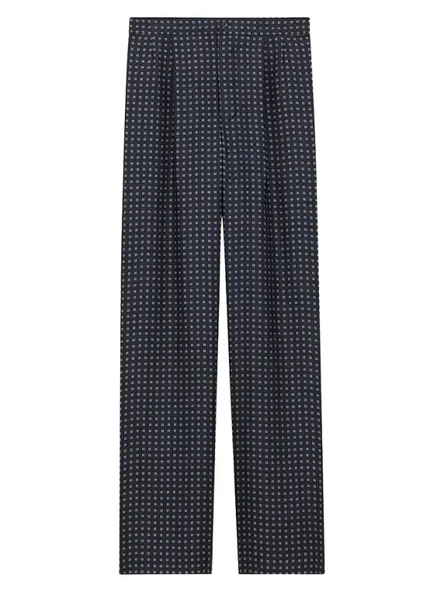 Men's Pants in Square Silk - Marine