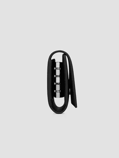 Saint Laurent Men's Slim Key Pouch in Grain De Poudre Leather - Black | Thumbnail 4