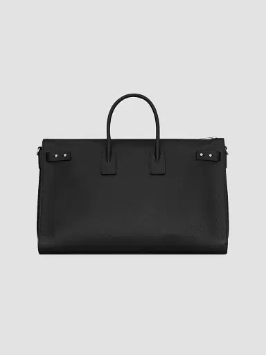 Saint Laurent Men's Sac De Jour 48h Duffle Bag in Grained Leather - Black | Thumbnail 2