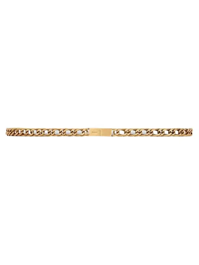 Saint Laurent Women's Thin Chain Belt - Light Bronze Free