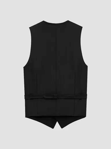 Saint Laurent Men's Cassandre Tuxedo Vest in Grain De Poudre - Black - Size 36 | Thumbnail 2 Saint Laurent Men's Cassandre Tuxedo Vest in Grain De Poudre - Black - Size 36 | Thumbnail 2