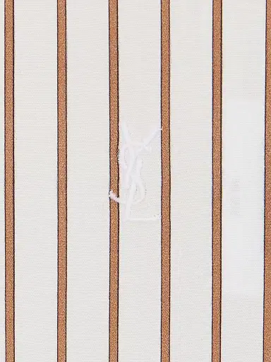 Saint Laurent Women's Cassandre Shirt in Striped Cotton Poplin - Craie Caramel - Size 6 | Thumbnail 3 Saint Laurent Women's Cassandre Shirt in Striped Cotton Poplin - Craie Caramel - Size 6 | Thumbnail 3