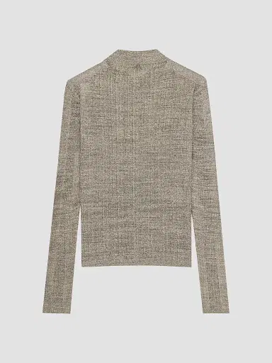 Saint Laurent Men's Polo Shirt in Ribbed Stretch Linen | Thumbnail 2 Saint Laurent Men's Polo Shirt in Ribbed Stretch Linen | Thumbnail 2