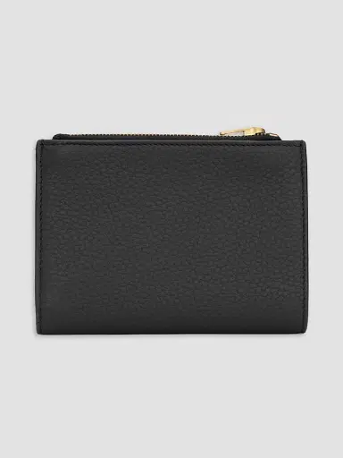 Saint Laurent Men's Tiny Cassandre Bi-Fold Wallet in Grained Leather - Black | Thumbnail 3