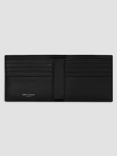 Saint Laurent Men's Tiny Cassandre East-West Wallet in Crocodile-Embossed Leather | Thumbnail 2 Saint Laurent Men's Tiny Cassandre East-West Wallet in Crocodile-Embossed Leather | Thumbnail 2