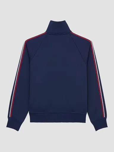 Saint Laurent Men's Track Jacket in Cotton and Nylon - Navy | Thumbnail 2