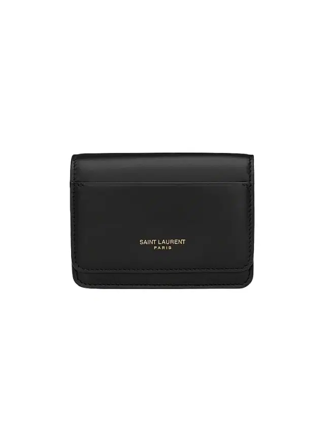 Saint Laurent Men's Business Card Case in Smooth Leather - Black