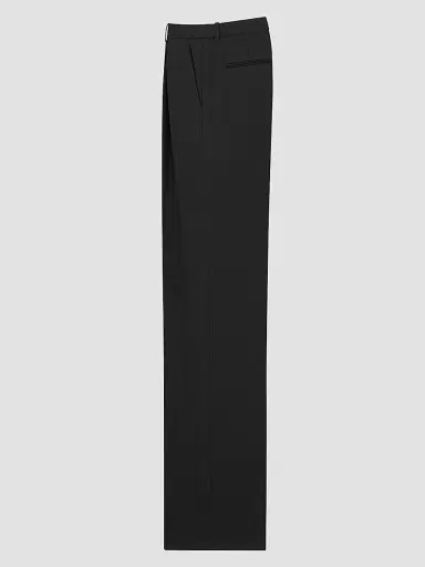 Saint Laurent Women's Pants in Wool - Noir | Thumbnail 2