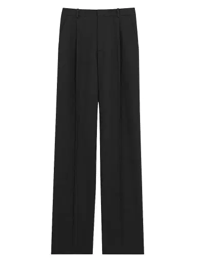 Saint Laurent Women's Pants in Wool - Noir | Thumbnail 1