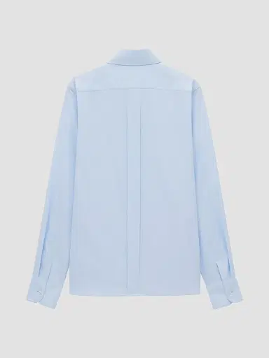 Saint Laurent Men's Cassandre Oxford Shirt in Cotton - Bleu Blanc - Size 16.5 | Thumbnail 2