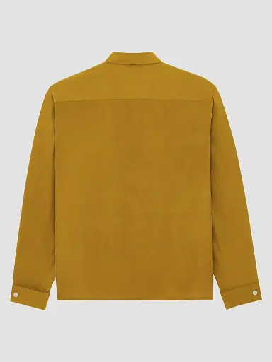 Saint Laurent Men's Shirt in Crepe De Chine - Vert Kaki | Thumbnail 2 Saint Laurent Men's Shirt in Crepe De Chine - Vert Kaki | Thumbnail 2
