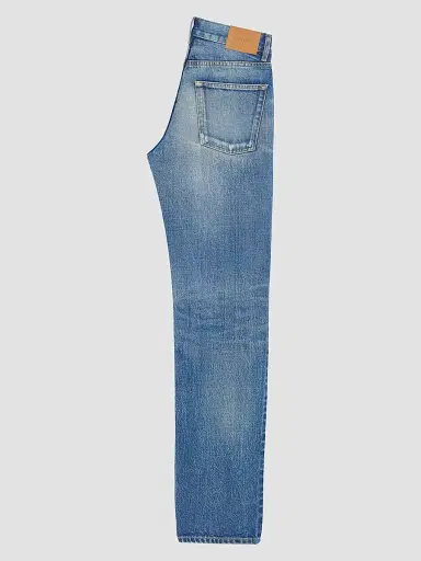 Saint Laurent Women's Straight High Rise Jeans - Ever Vintage Blue | Thumbnail 2