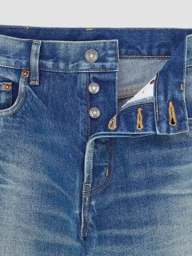 Saint Laurent Women's Straight High Rise Jeans - Ever Vintage Blue | Thumbnail 3