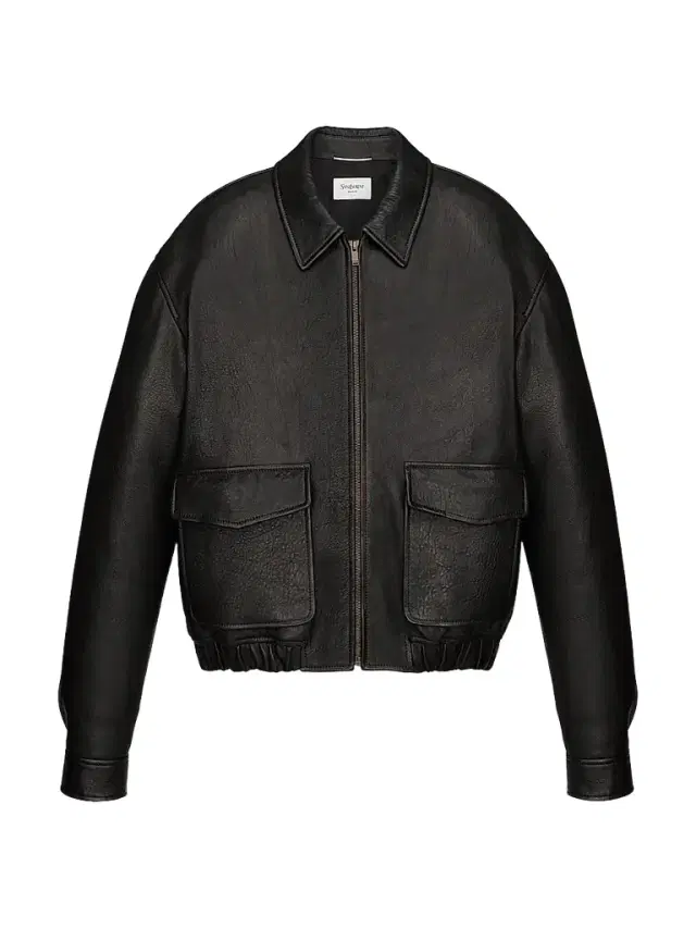 Saint Laurent Men's Short Jacket in Bubbled Lambskin - Noir