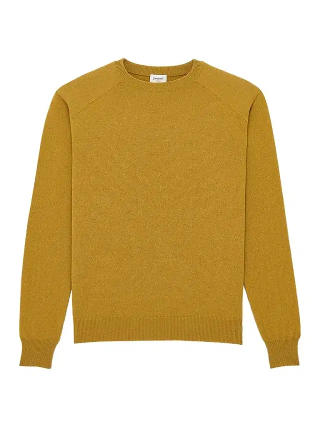 Women's Crewneck Sweater in Cashmere - Moutarde