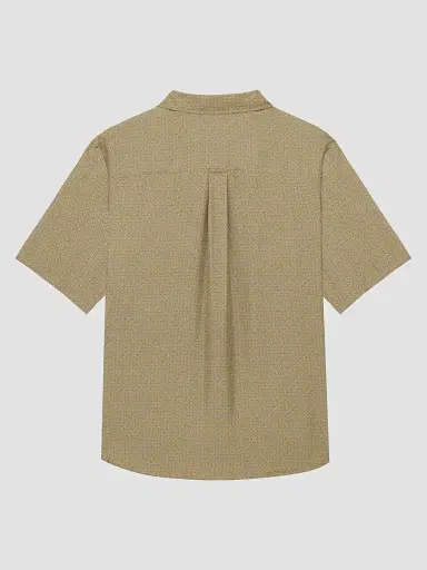 Saint Laurent Men's Shirt in Geometric Silk | Thumbnail 2