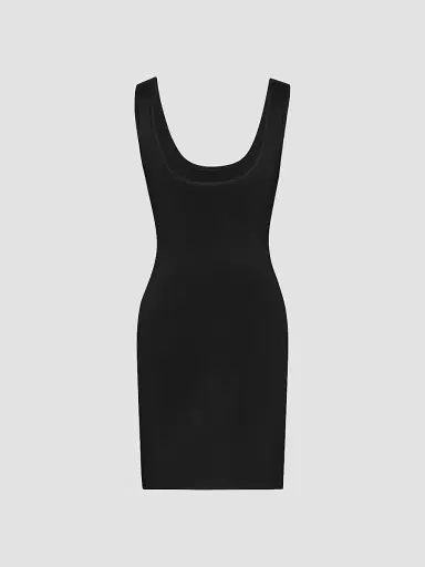 Saint Laurent Women's Tank Mini Dress in Knit - Noir | Thumbnail 2 Saint Laurent Women's Tank Mini Dress in Knit - Noir | Thumbnail 2