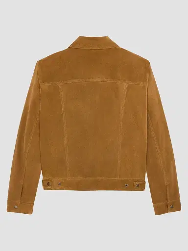 Saint Laurent Men's Short Jacket in Vintage Split Leather - Noix | Thumbnail 2