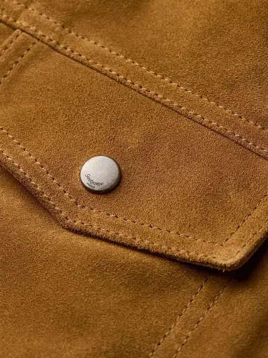 Saint Laurent Men's Short Jacket in Vintage Split Leather - Noix | Thumbnail 3