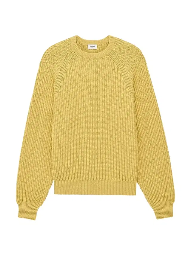 Men's Crewneck Sweater in Wool - Jaune Beurre