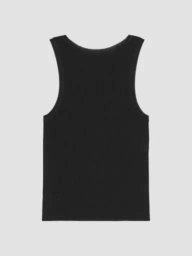 Saint Laurent Women's Tank Top in Ribbed Knit - Noir - Size Small | Thumbnail 2 Saint Laurent Women's Tank Top in Ribbed Knit - Noir - Size Small | Thumbnail 2