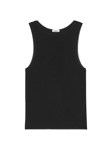Saint Laurent Women's Tank Top in Ribbed Knit - Noir - Size Small | Thumbnail 1 Saint Laurent Women's Tank Top in Ribbed Knit - Noir - Size Small | Thumbnail 1