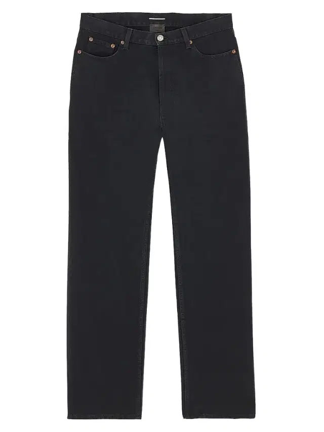Saint Laurent Men's Tapered High-Rise Jeans - Old Black