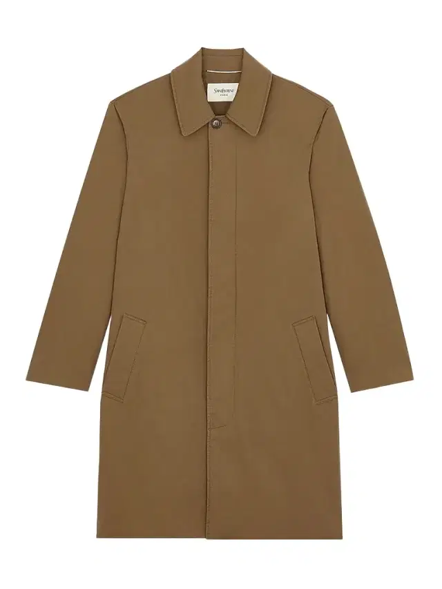 Men's Coat in Cotton Serge - Taupe Caucase