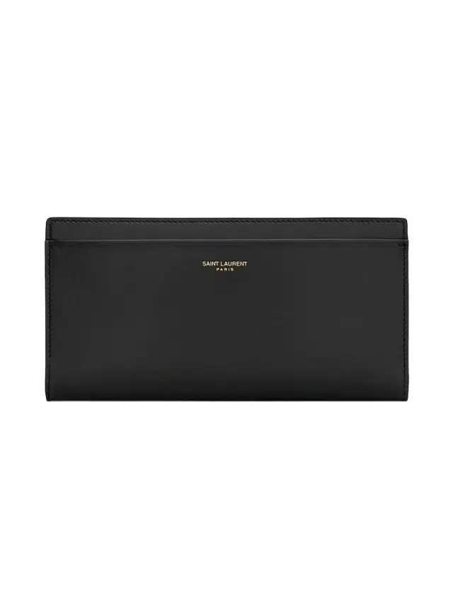 Saint Laurent Men's Zip Wallet in Smooth Leather - Black