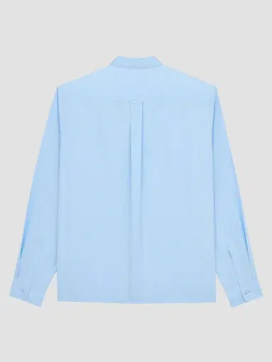 Saint Laurent Men's Shirt in Cotton Poplin - Bleu | Thumbnail 2
