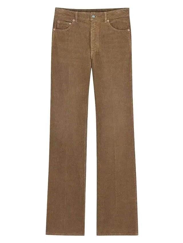Saint Laurent Women's 70's Pants in Corduroy - Fall Leaf