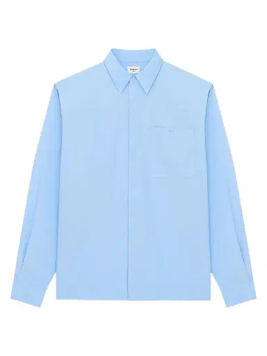 Saint Laurent Women's Shirt in Cotton Poplin - Blue | Thumbnail 1