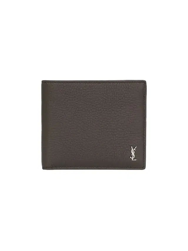 Saint Laurent Men's Tiny Cassandre Wallet with Coin Purse in Grained Leather - Urban Grey