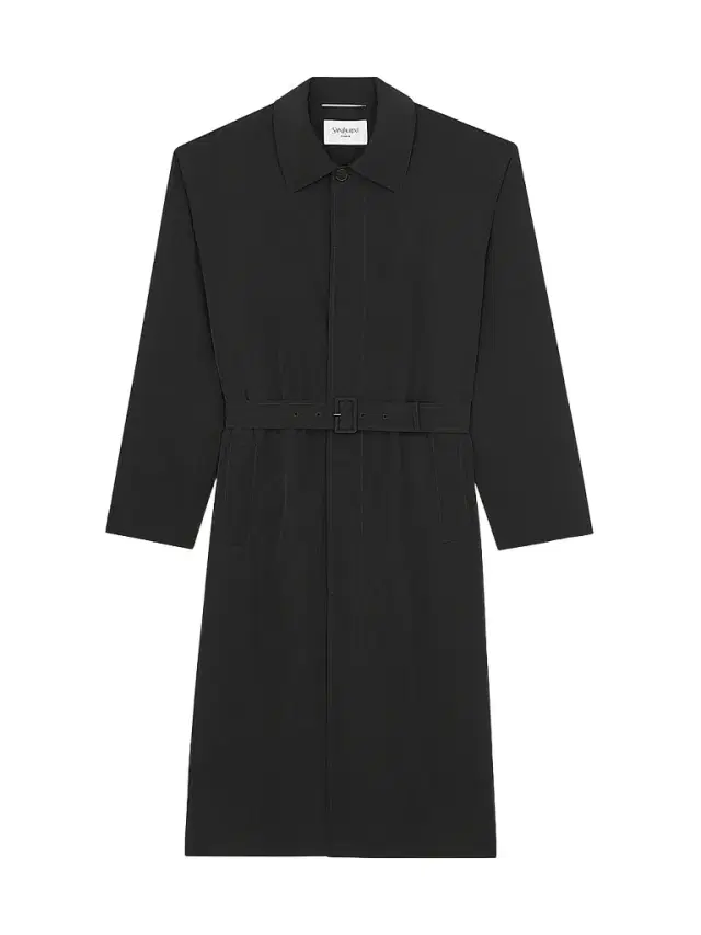 Men's Coat in Cotton Serge - Noir